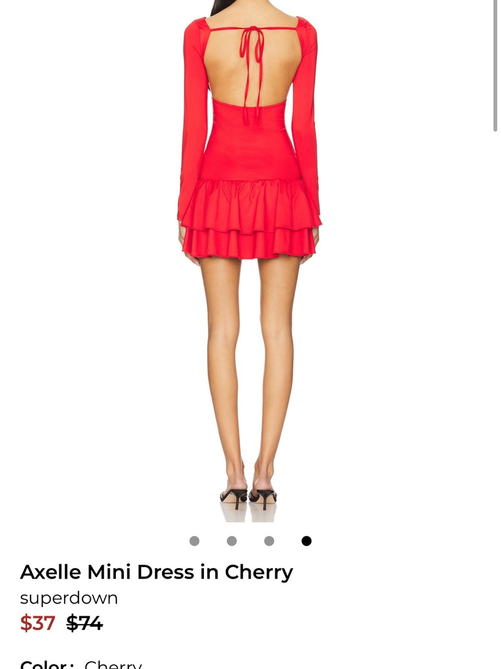 Superdown Revolve Ruffle Hem Mini Dress - Picture 2 of 3